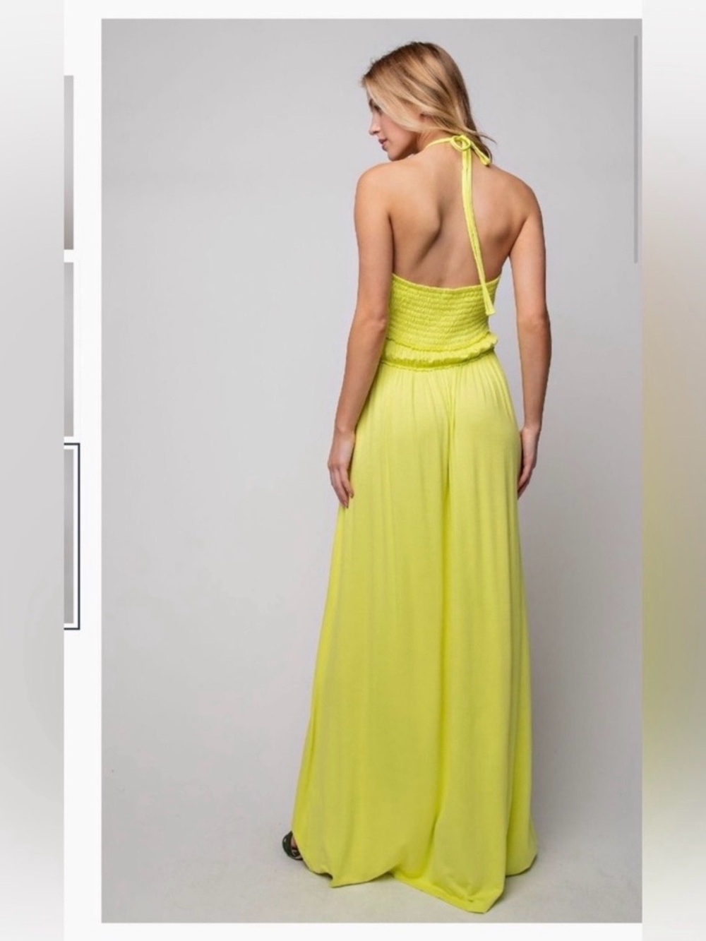Easel SMOCKED AND OPEN BACK maxi dress
